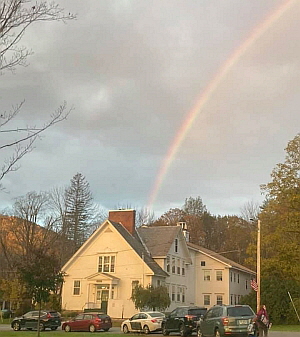 Townshend School With Rainbow
